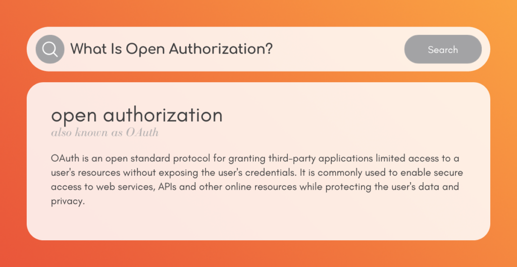 Open Authorization (OAuth)